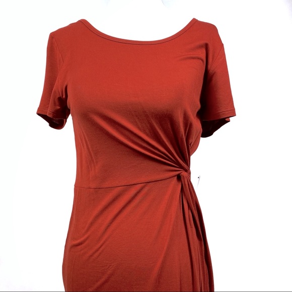 West Kei, Rust Color Midi Dress, Size S - Picture 3 of 6